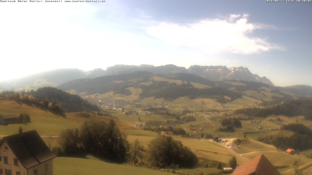 Archived image Webcam Appenzell in Switzerland