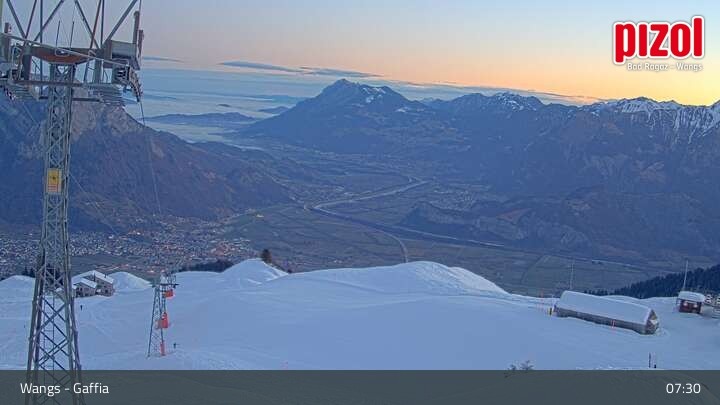 Archiv Foto Webcam Gaffia Bergstation, Wangs in der Ostschweiz
