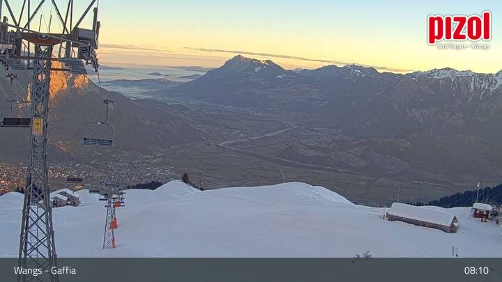 Archiv Foto Webcam Gaffia Bergstation, Wangs in der Ostschweiz