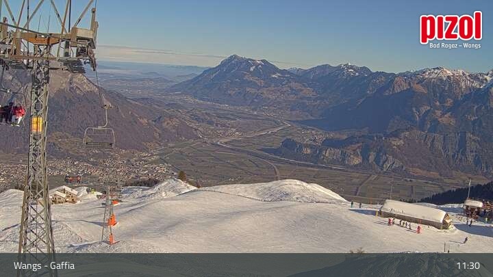 Archiv Foto Webcam Gaffia Bergstation, Wangs in der Ostschweiz