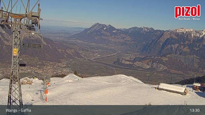 Archiv Foto Webcam Gaffia Bergstation, Wangs in der Ostschweiz