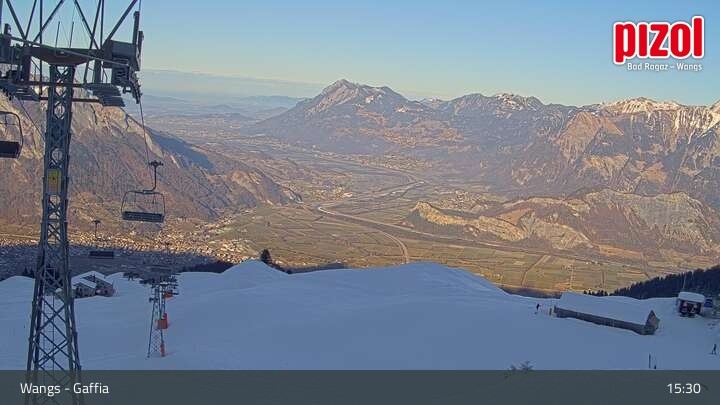 Archiv Foto Webcam Gaffia Bergstation, Wangs in der Ostschweiz