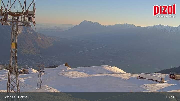 Archiv Foto Webcam Gaffia Bergstation, Wangs in der Ostschweiz