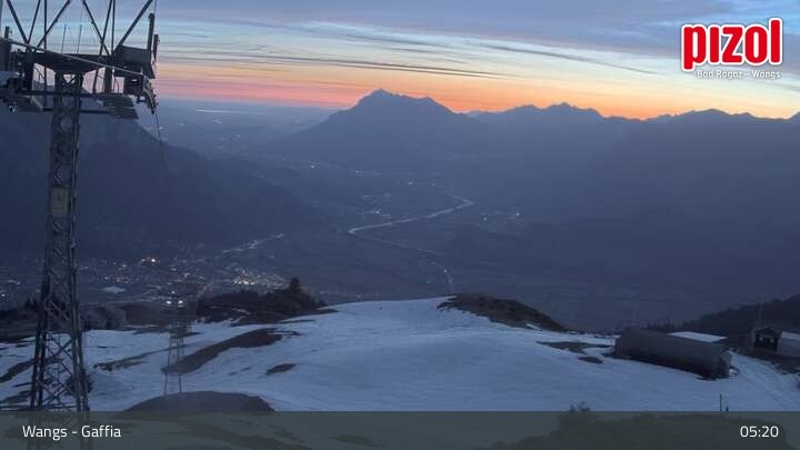 Archiv Foto Webcam Gaffia Bergstation, Wangs in der Ostschweiz