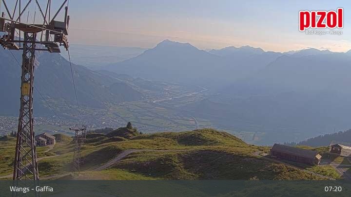 Archiv Foto Webcam Gaffia Bergstation, Wangs in der Ostschweiz