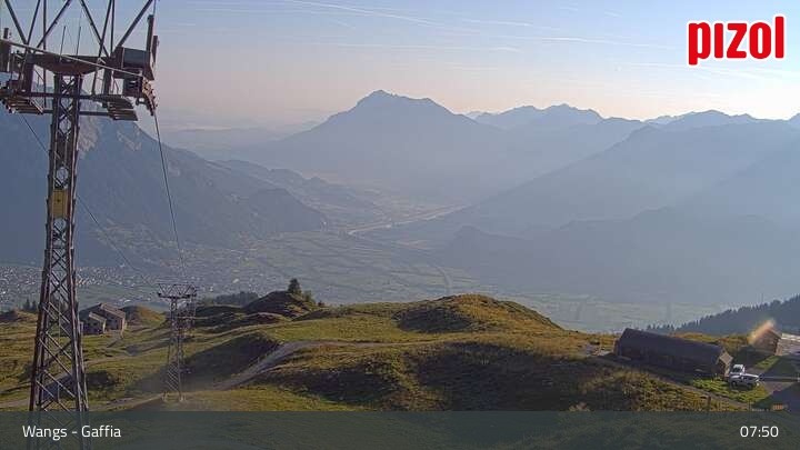 Archiv Foto Webcam Gaffia Bergstation, Wangs in der Ostschweiz