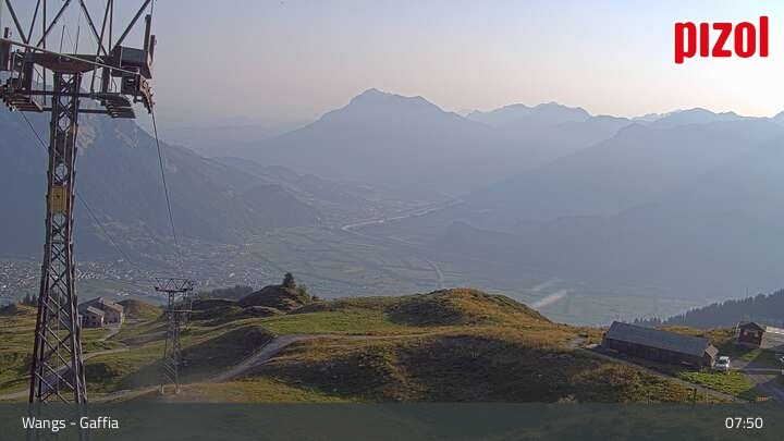Archiv Foto Webcam Gaffia Bergstation, Wangs in der Ostschweiz