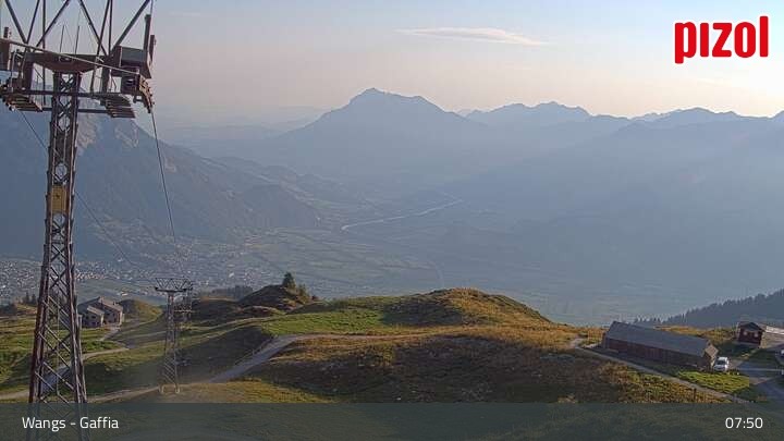 Archiv Foto Webcam Gaffia Bergstation, Wangs in der Ostschweiz
