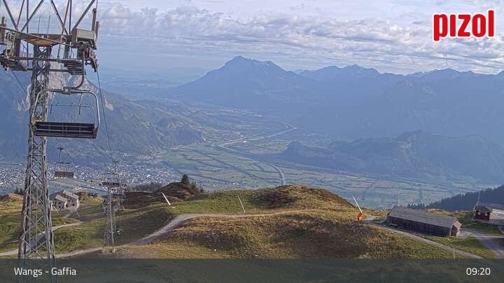 Archiv Foto Webcam Gaffia Bergstation, Wangs in der Ostschweiz