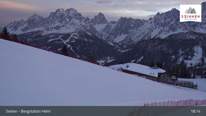 Archiv Foto Webcam Helm Plateau in den Sextner Dolomiten