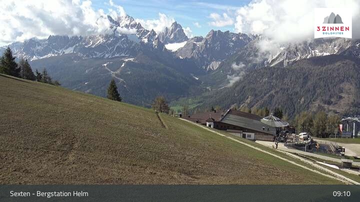 Archived image Webcam Sexten Dolomites: Helm Mountain