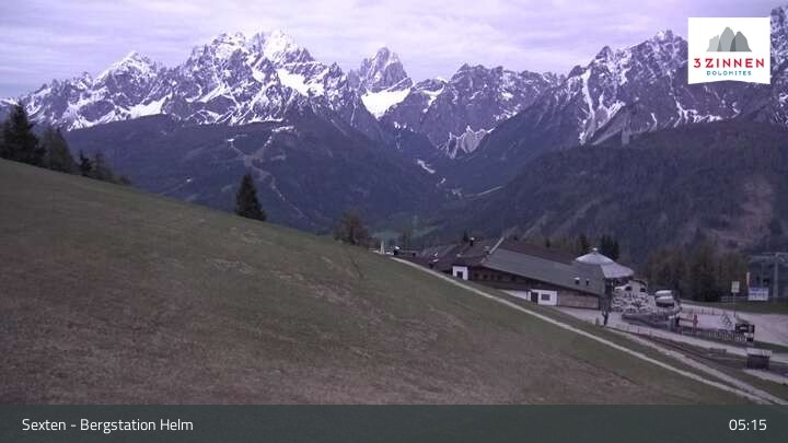 Archived image Webcam Sexten Dolomites: Helm Mountain
