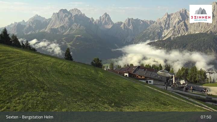 Archiv Foto Webcam Helm Plateau in den Sextner Dolomiten