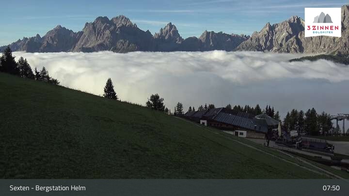 Archived image Webcam Sexten Dolomites: Helm Mountain