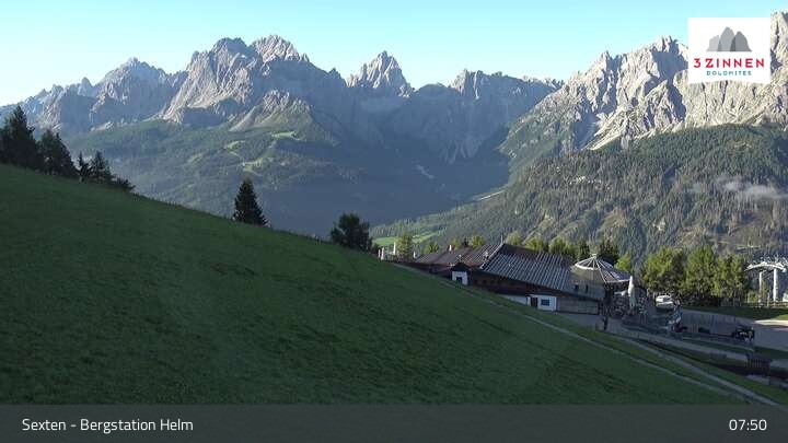Archived image Webcam Sexten Dolomites: Helm Mountain