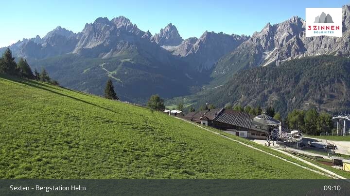 Archived image Webcam Sexten Dolomites: Helm Mountain
