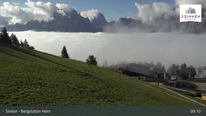 Archiv Foto Webcam Helm Plateau in den Sextner Dolomiten