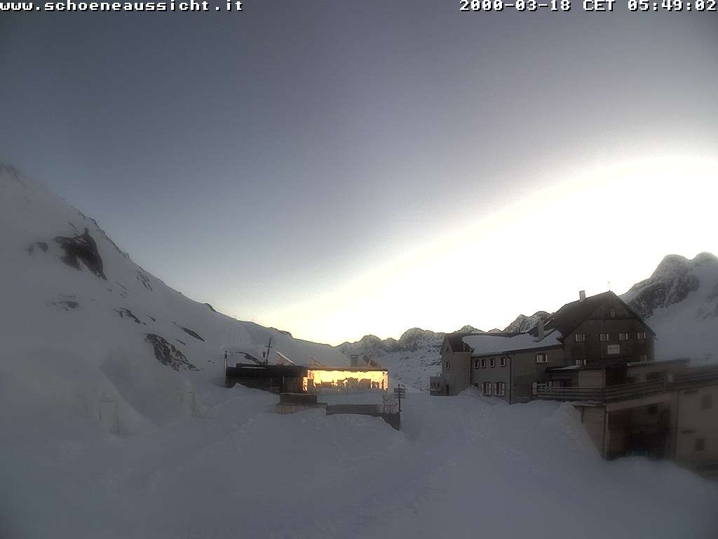 Archiv Foto Webcam Schnalstal: Schöne Aussicht-Hütte