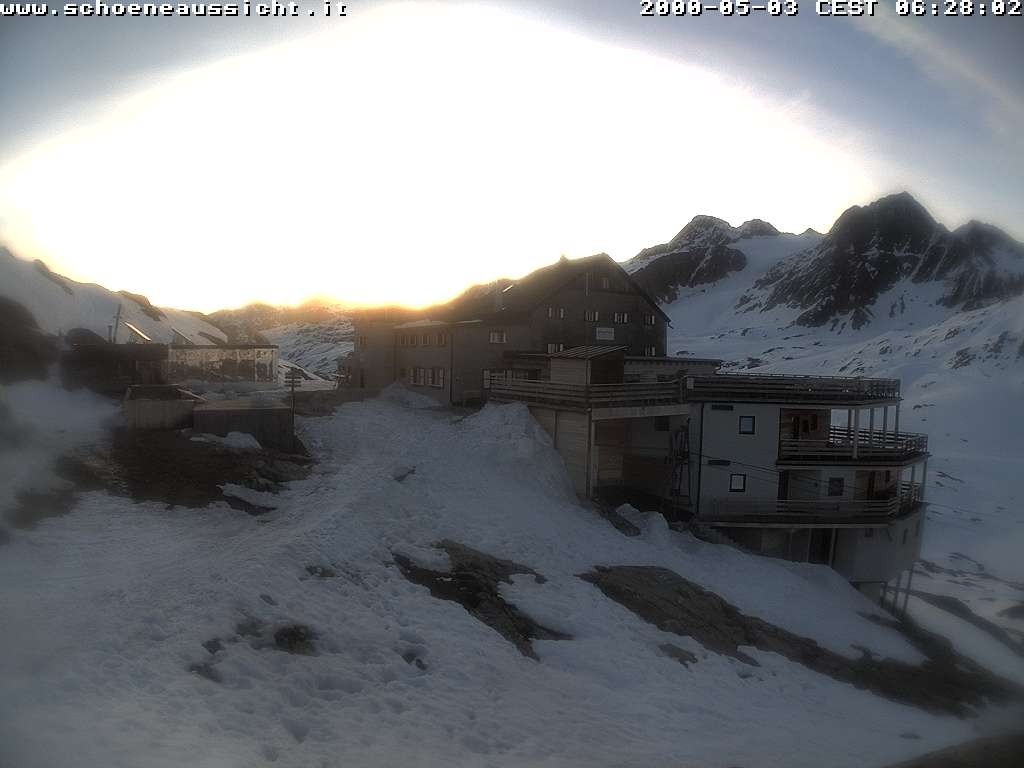 Archiv Foto Webcam Schnalstal: Schöne Aussicht-Hütte