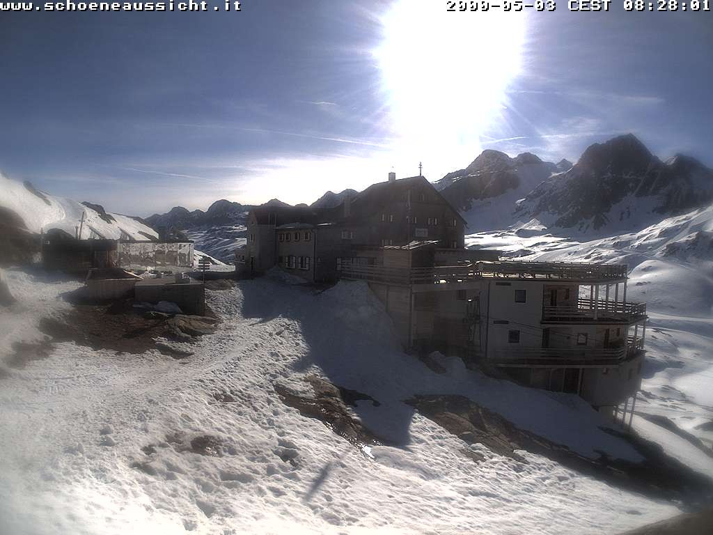 Archiv Foto Webcam Schnalstal: Schöne Aussicht-Hütte