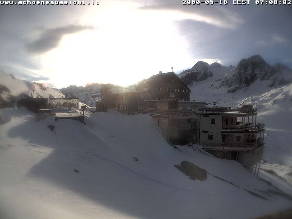 Archiv Foto Webcam Schnalstal: Schöne Aussicht-Hütte