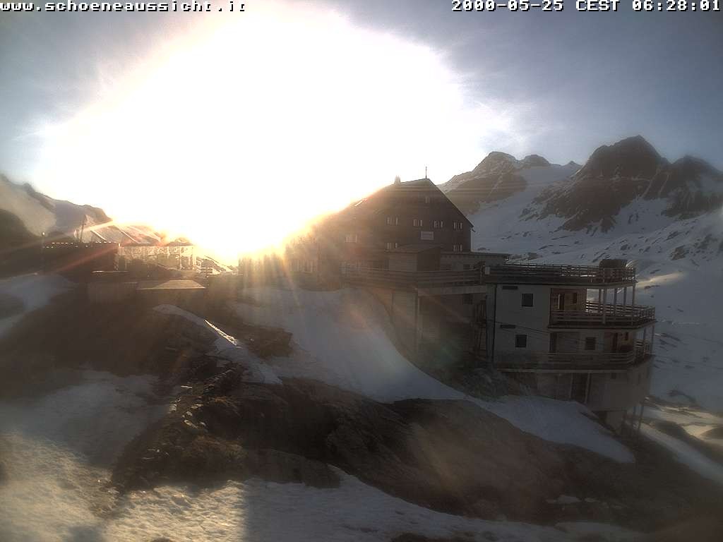 Archived image Webcam Schnalstal: Hut "Schöne Aussicht"