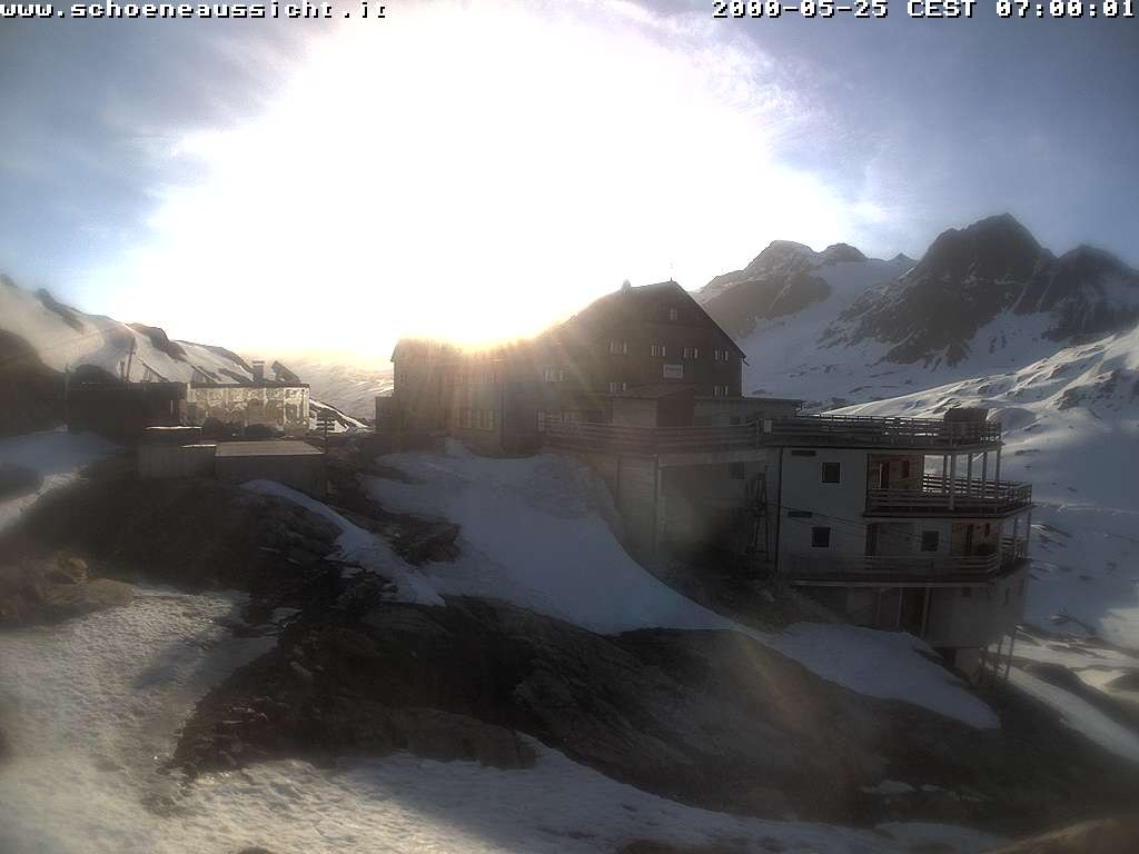 Archived image Webcam Schnalstal: Hut "Schöne Aussicht"