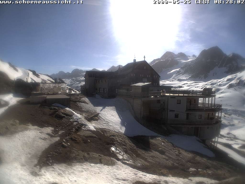 Archived image Webcam Schnalstal: Hut "Schöne Aussicht"
