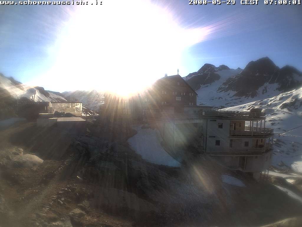 Archiv Foto Webcam Schnalstal: Schöne Aussicht-Hütte