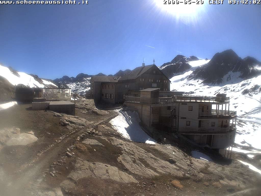 Archiv Foto Webcam Schnalstal: Schöne Aussicht-Hütte