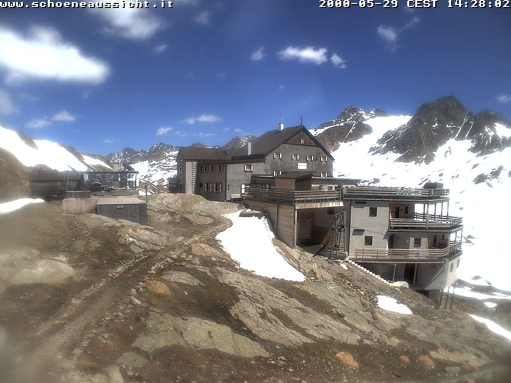 Archiv Foto Webcam Schnalstal: Schöne Aussicht-Hütte