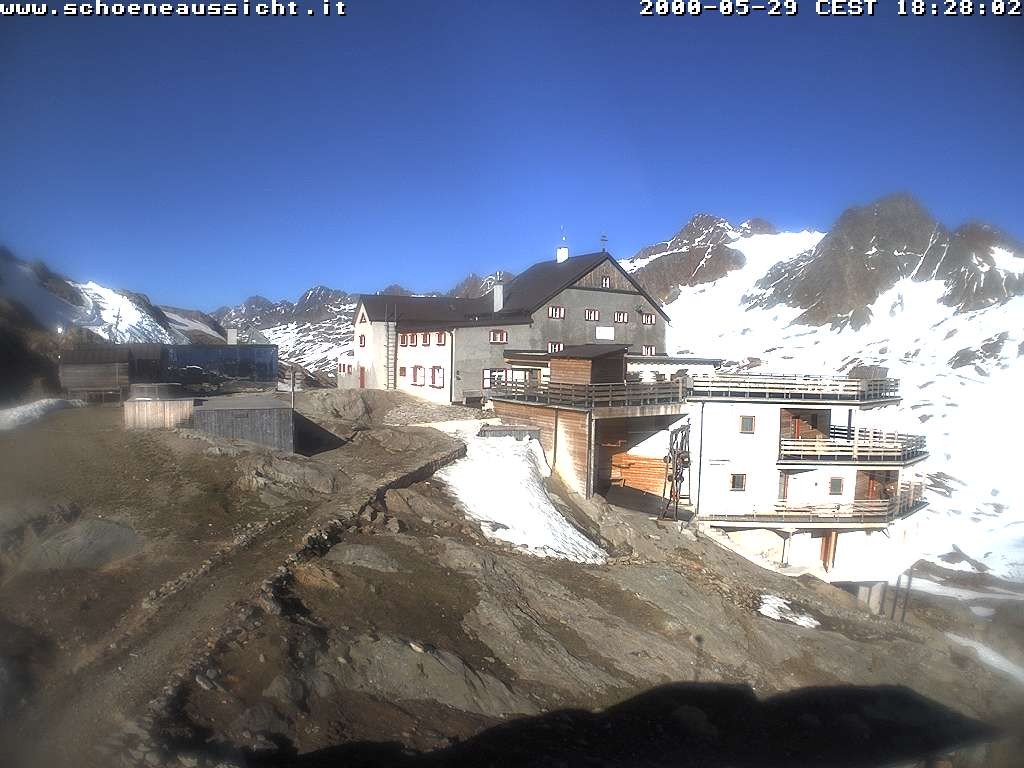 Archiv Foto Webcam Schnalstal: Schöne Aussicht-Hütte