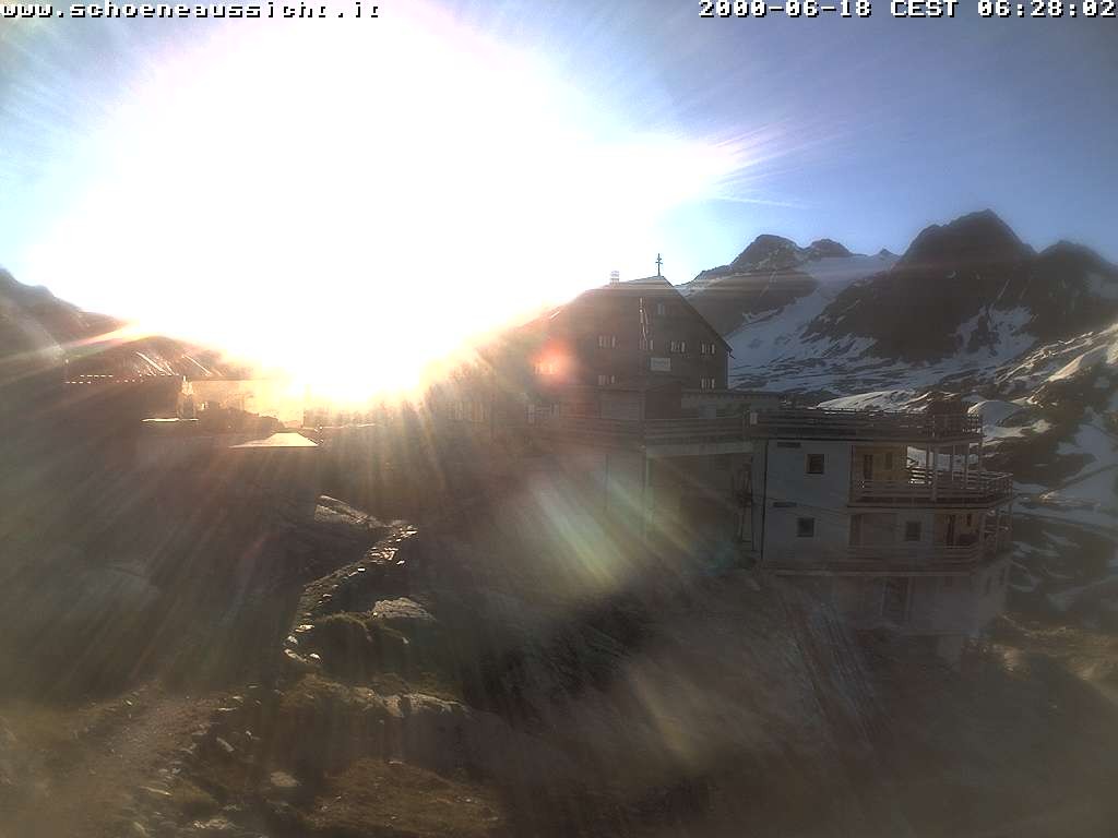 Archiv Foto Webcam Schnalstal: Schöne Aussicht-Hütte
