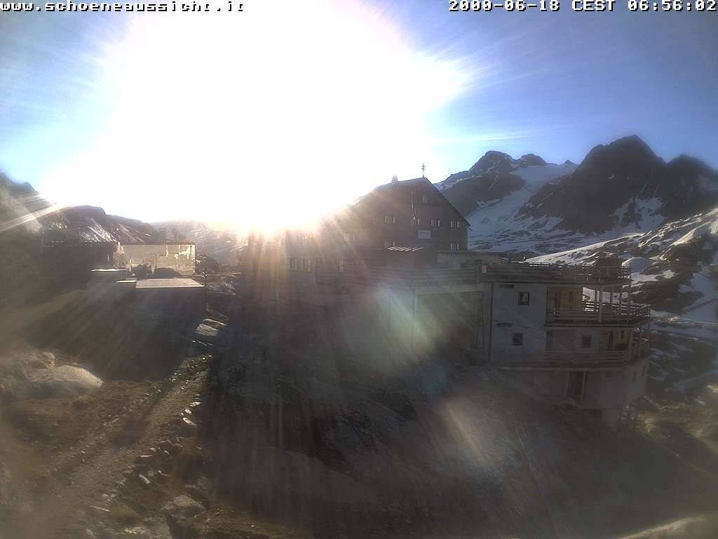 Archiv Foto Webcam Schnalstal: Schöne Aussicht-Hütte