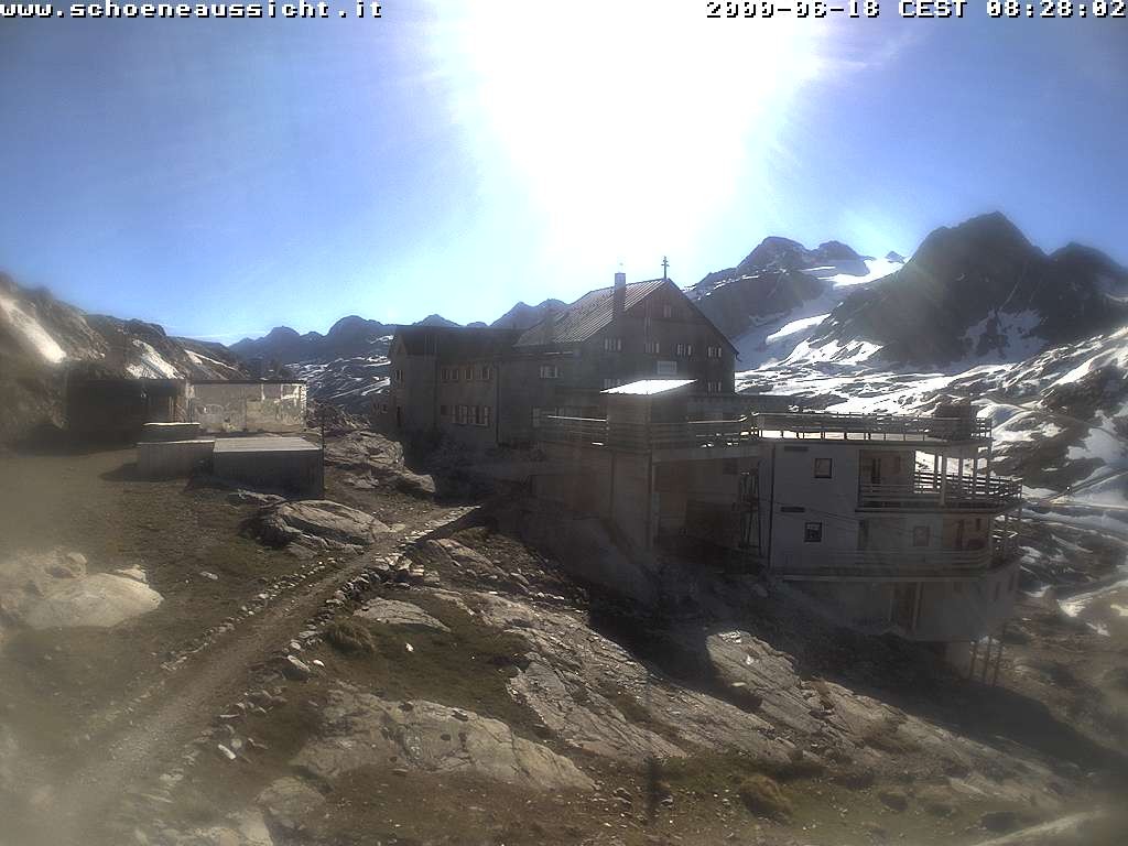 Archiv Foto Webcam Schnalstal: Schöne Aussicht-Hütte