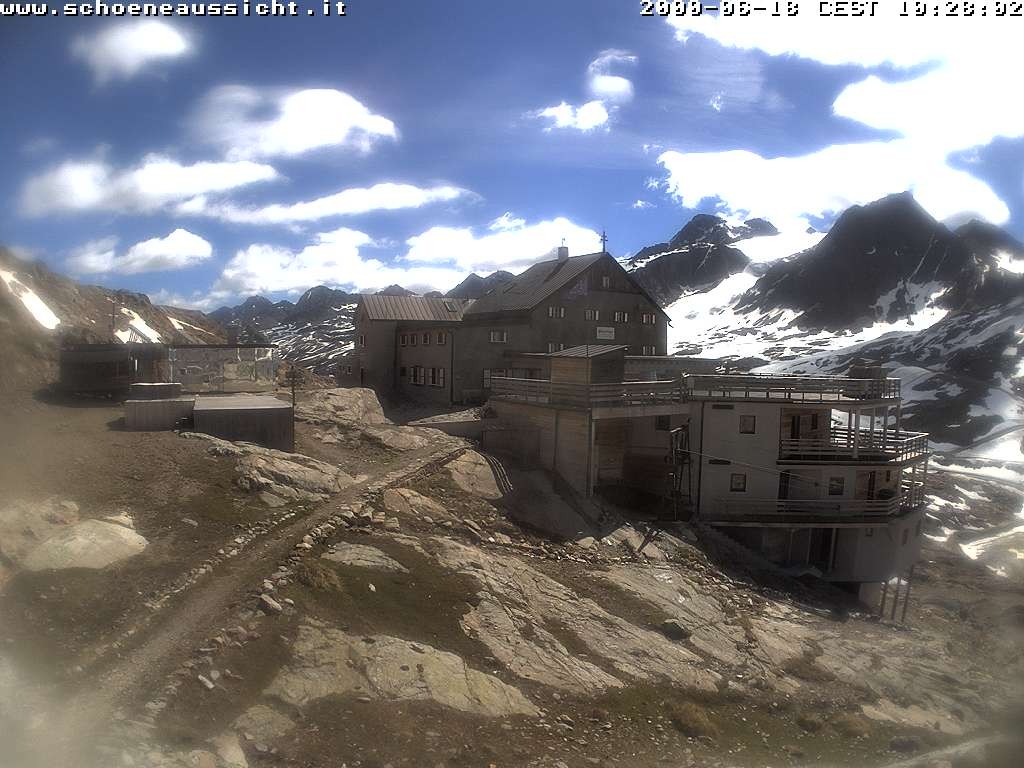 Archiv Foto Webcam Schnalstal: Schöne Aussicht-Hütte