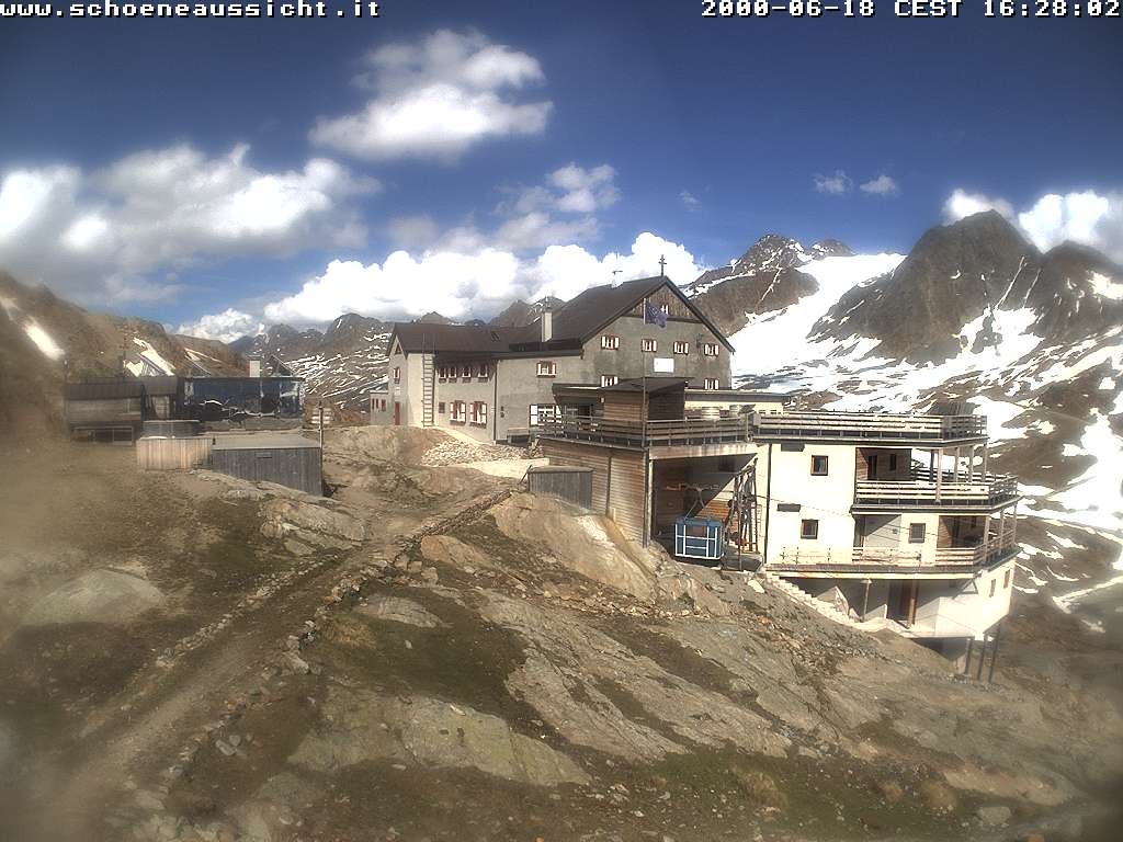 Archiv Foto Webcam Schnalstal: Schöne Aussicht-Hütte