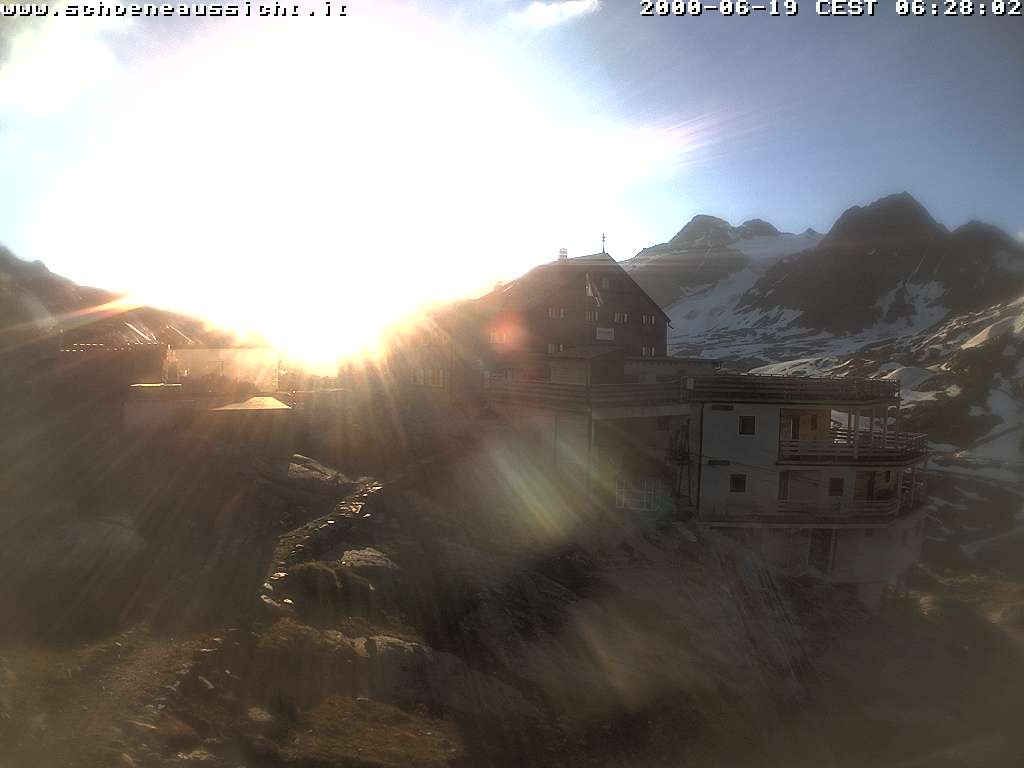 Archiv Foto Webcam Schnalstal: Schöne Aussicht-Hütte
