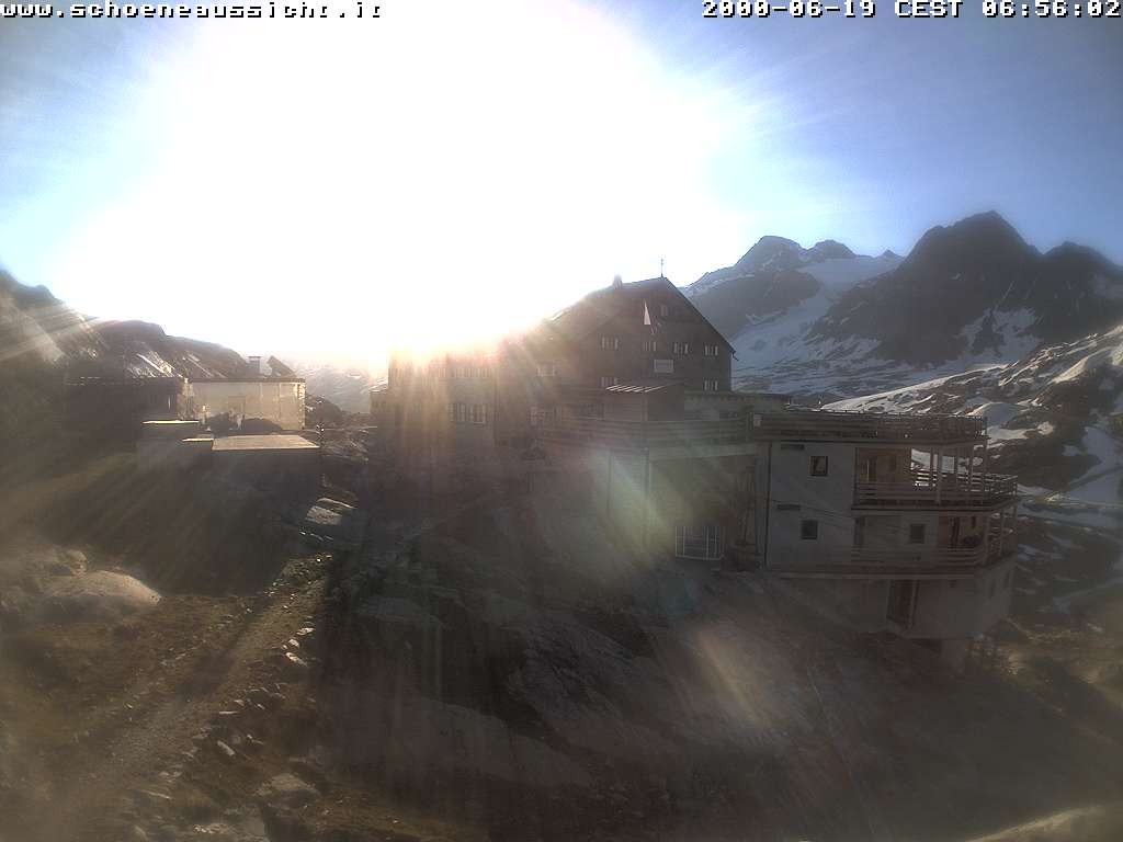 Archiv Foto Webcam Schnalstal: Schöne Aussicht-Hütte