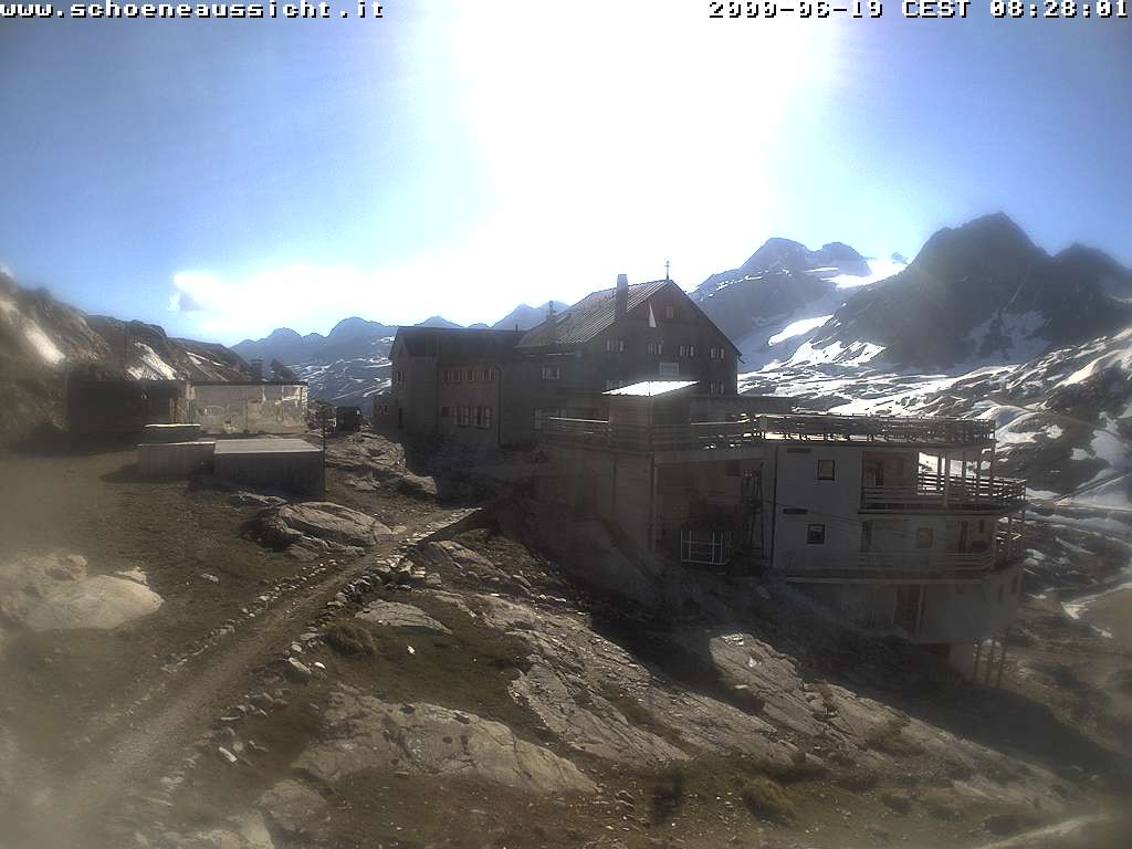 Archiv Foto Webcam Schnalstal: Schöne Aussicht-Hütte