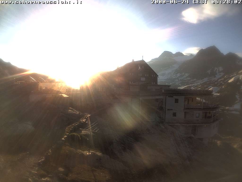 Archiv Foto Webcam Schnalstal: Schöne Aussicht-Hütte