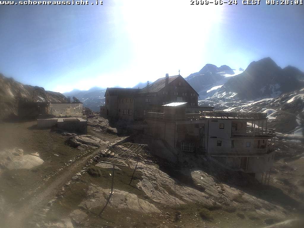 Archiv Foto Webcam Schnalstal: Schöne Aussicht-Hütte