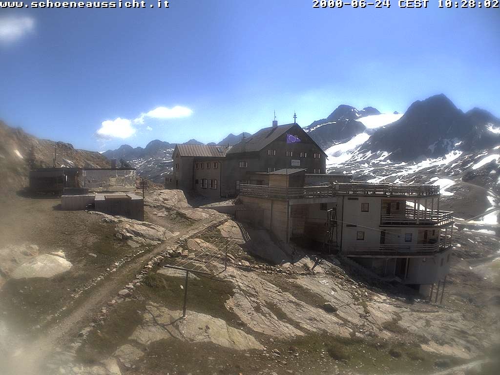 Archiv Foto Webcam Schnalstal: Schöne Aussicht-Hütte