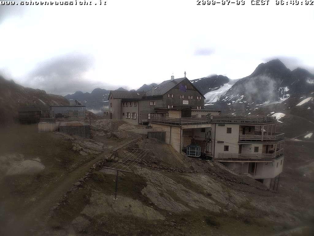 Archiv Foto Webcam Schnalstal: Schöne Aussicht-Hütte