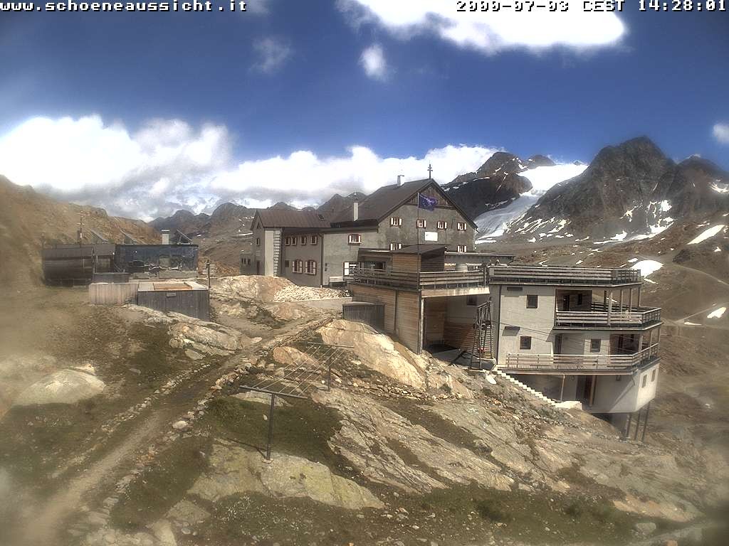 Archived image Webcam Schnalstal: Hut "Schöne Aussicht"