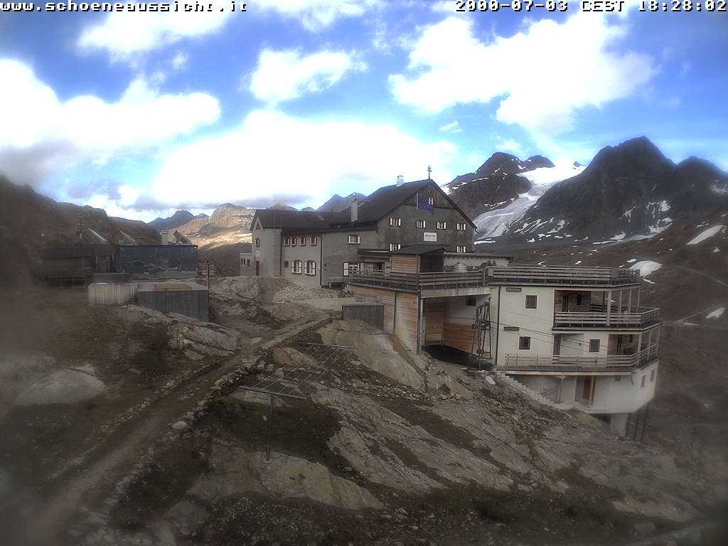 Archived image Webcam Schnalstal: Hut "Schöne Aussicht"