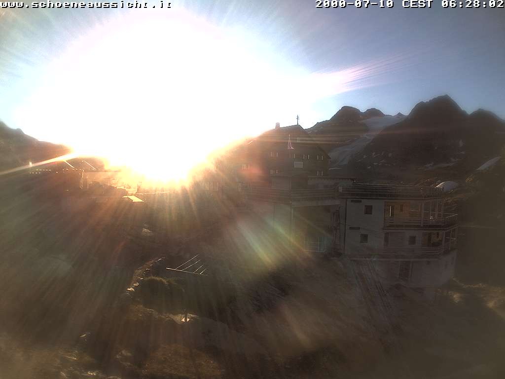 Archiv Foto Webcam Schnalstal: Schöne Aussicht-Hütte