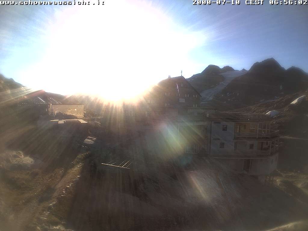 Archiv Foto Webcam Schnalstal: Schöne Aussicht-Hütte