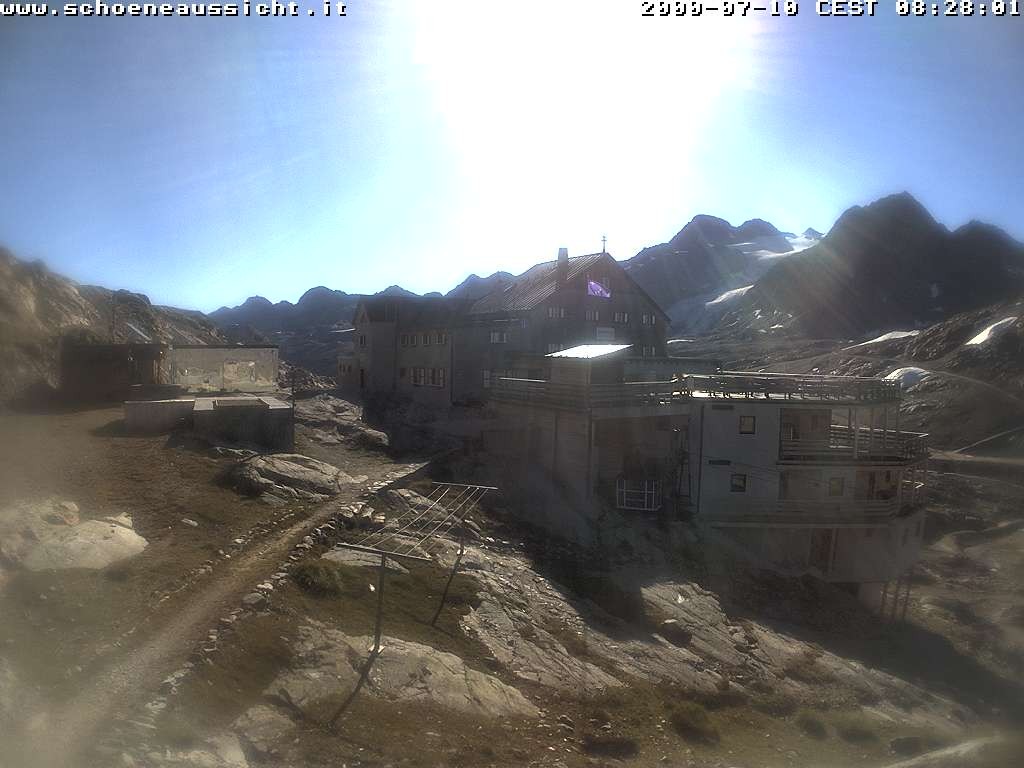 Archiv Foto Webcam Schnalstal: Schöne Aussicht-Hütte
