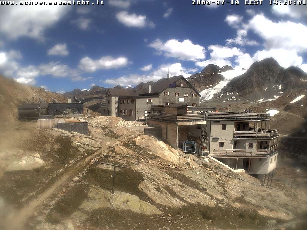 Archiv Foto Webcam Schnalstal: Schöne Aussicht-Hütte